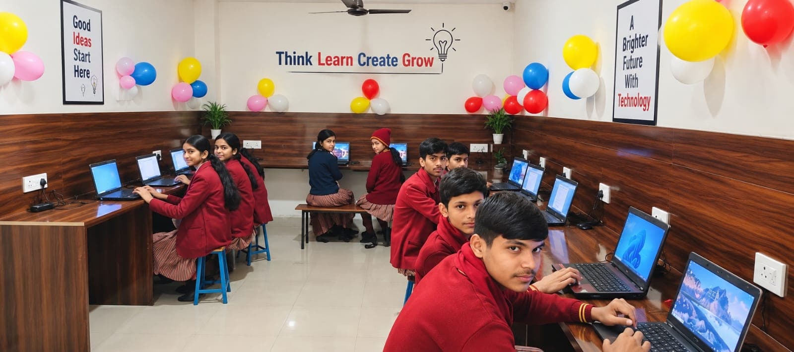 Students in the computer lab