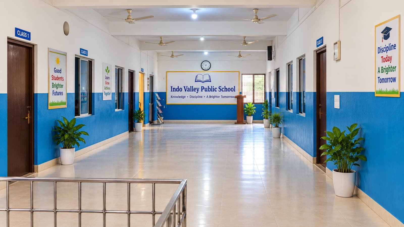 School assembly in the main hall